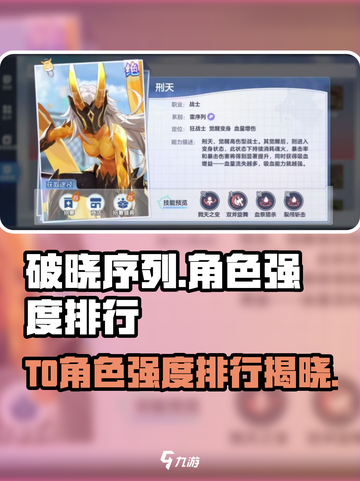 破晓序列🔥T0角色强度排行大曝光！玩转游戏就看它✨截图1