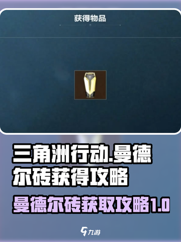 三角洲行动🔥曼德尔砖快速获取攻略来啦！截图1
