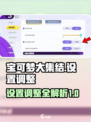 宝可梦大集结调整设置介绍