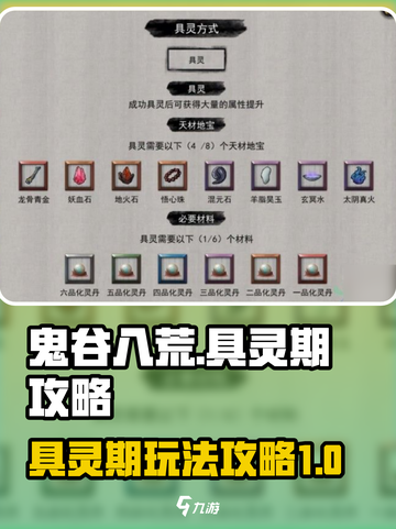 鬼谷八荒具灵期攻略介绍截图1