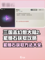 三国志幻想大陆2枭之歌紫髓石如何获取介绍