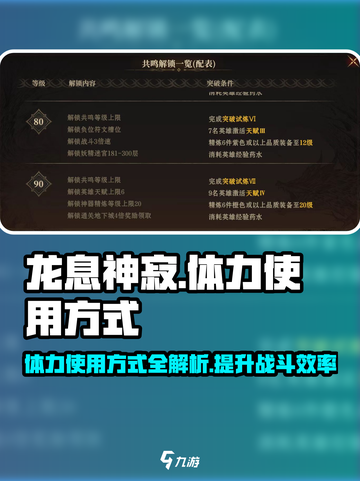 龙息神寂🔥体力使用秘籍，爆爽游戏体验⚡截图1