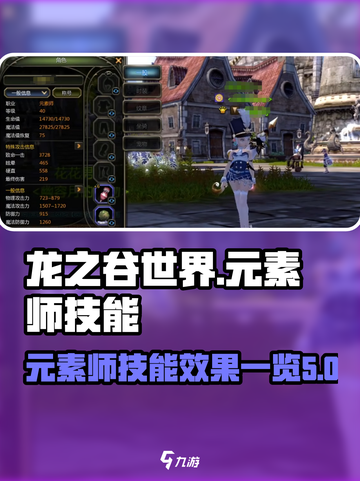 龙之谷世界元素技能有哪些介绍截图1