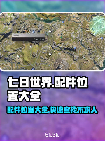 七日世界🔥配件位置大全，玩家必看！💥截图1