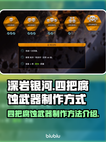 深岩银河🔥四把腐蚀武器制作秘籍💥截图1