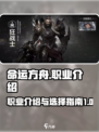 命运方舟国服有哪些职业介绍