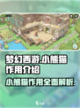 梦幻的城小熊猫有什么用介绍