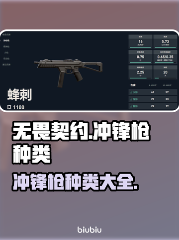 无畏契约：冲锋枪种类大揭秘！🎮🔥截图1