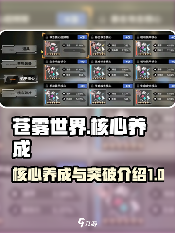 苍雾世界核心养成攻略介绍截图1
