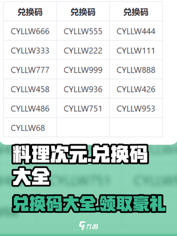 料理次元💥兑换码大公开！玩游戏领豪礼🎁截图1