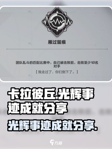 卡拉彼丘成就光辉事迹有哪些介绍截图1