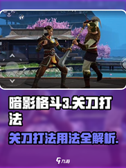 暗影格斗3关刀打法介绍
