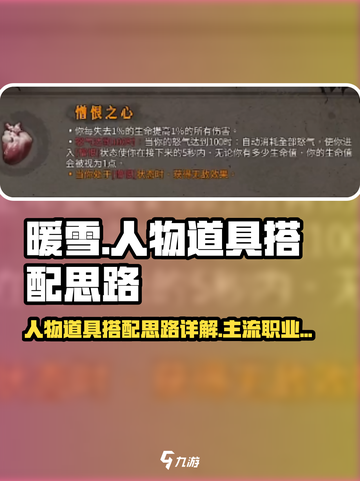 暖雪手游🔥主流职业道具搭配全解析！💡截图1
