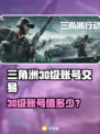 🔥三角洲30级账号值多少？交易平台大揭秘！💥