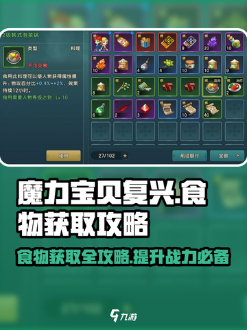 魔力宝贝复兴📖食物获取攻略！轻松✔满级不是梦！截图1