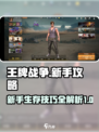 🔥王牌战争新手必看！游戏技巧大公开🎉