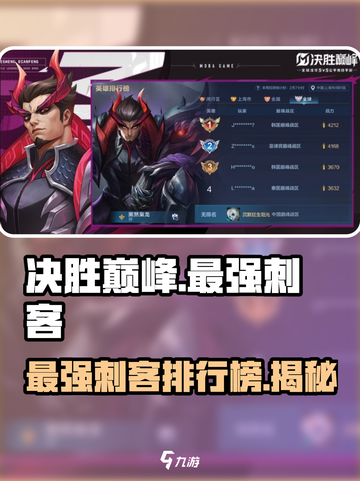 决胜巅峰最强刺客都是谁介绍截图1
