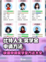 比特人生💡奖学金申请秘籍，轻松拿奖💯