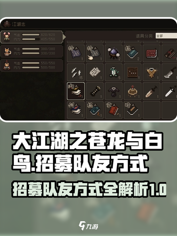 大江湖之苍龙与白鸟怎么换队友介绍截图1