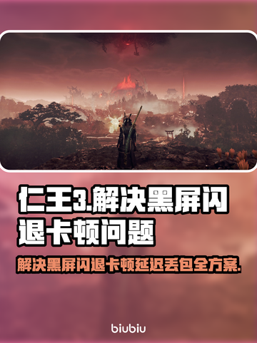 仁王3黑屏闪退？卡顿延迟丢包解决办法来了！💥🔥截图1