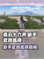 燕云十六声新手武器选哪个介绍