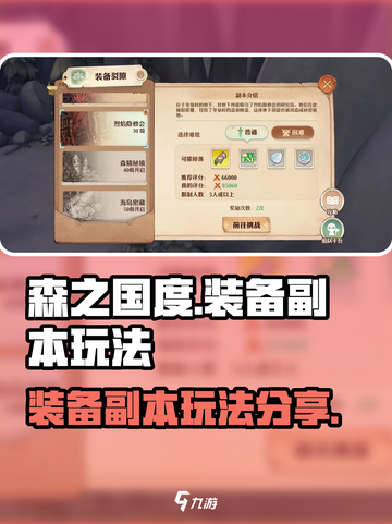 森之国度🔥装备副本全攻略，玩法大揭秘！截图1