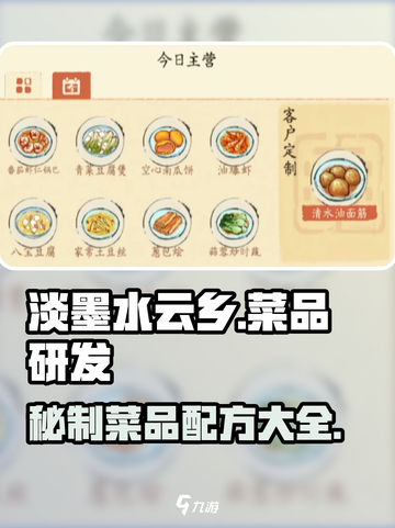 淡墨水云乡菜品研发配方有哪些介绍截图1