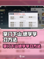掌门下山绝学如何学习介绍
