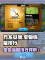 万龙觉醒宝物强度排行介绍介绍