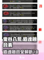 鬼谷八荒道魂融合表介绍