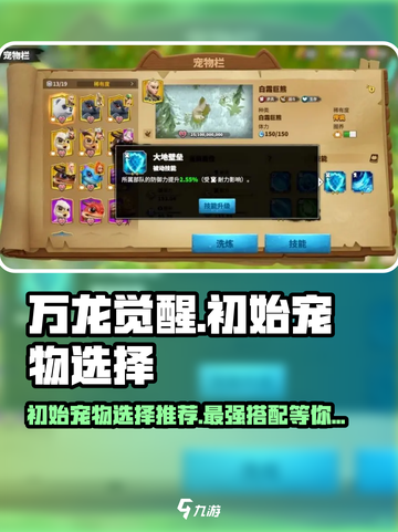 万龙觉醒💥初始宠物推荐🔥新手必看！截图1