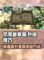 饥荒新家园怎么提升家园等级介绍