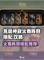 龙息神寂火毒阵容怎么搭配介绍