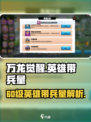 万龙觉醒英雄60级能带多少兵力介绍