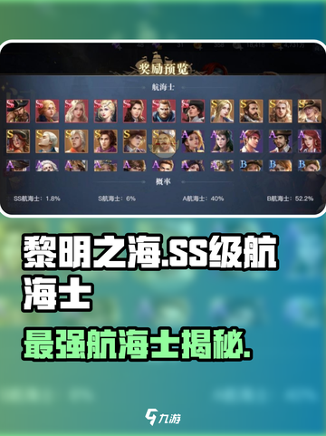 黎明之海💥SS级航海士全解析！船长必看🔥截图1