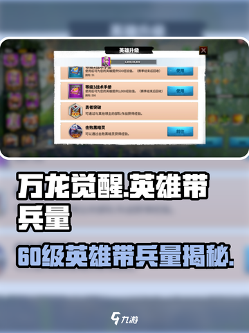 万龙觉醒💥英雄60级带兵量揭秘🎉截图1