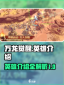 万龙觉醒所有英雄介绍介绍