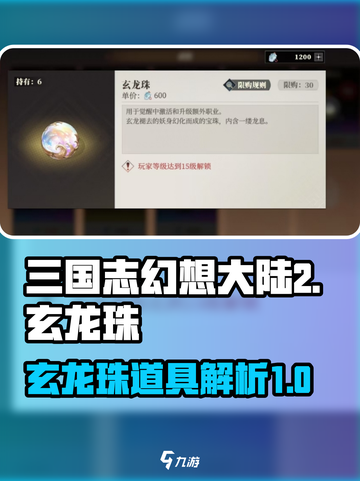 三国志幻想大陆2枭之歌玄龙珠是什么介绍截图1