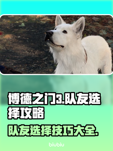博德之门3队友选择攻略🔥助你称霸游戏✨截图1