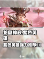 龙息神寂紫色英雄推荐介绍