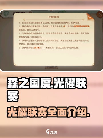 森之国度光耀联赛是什么介绍截图1