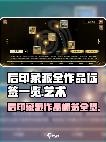 名画展后印象派标签怎么打介绍截图1