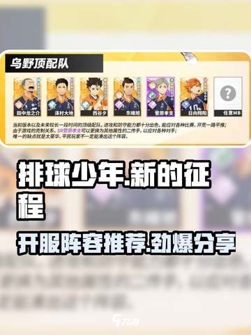 排球少年手游开服配队推荐介绍截图1