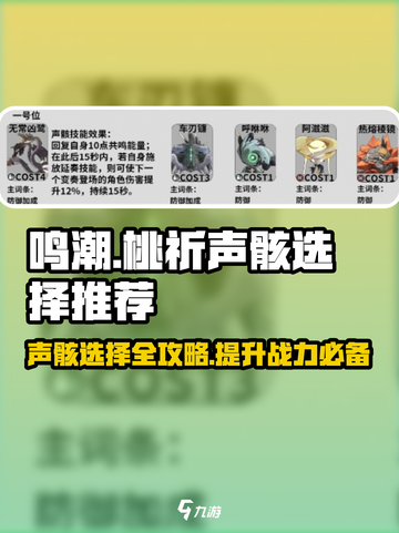 鸣潮🔥桃祈声骸最佳选择攻略✨截图1