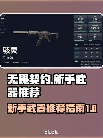 无畏契约萌新必看！新手武器推荐💥🔥截图1