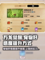 万龙觉醒💥宠物好感度快速提升秘籍来啦！