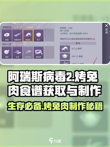 阿瑞斯病毒2🔥烤兔肉食谱获取+制作方法大公开！截图1