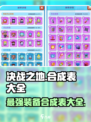 决战之地合成表大全介绍
