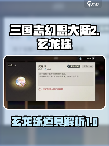 三国志幻想大陆2枭之歌玄龙珠是什么介绍截图1