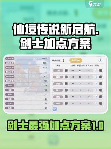 仙境传说新启航🔥剑士加点方案大曝光！✨截图1